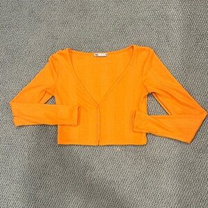 Zara orange crop top